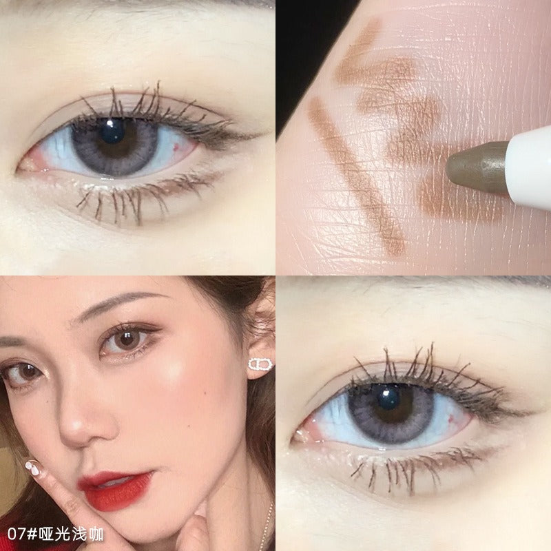 1Pcs Diamond Glitter Eyeshadow Liner Pencil Face Makeup Highlighter Long lasting Matte Pink Silkworm Champagne Gold Eyeliner Pen