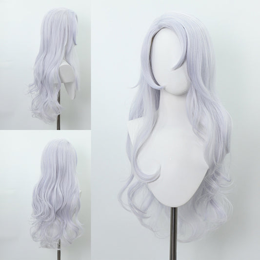 Anime Wig Spell Battle: Gojo Satoru Female Body Transformation, Long Curly Hair Cosplay, Chemical Fiber Wig Headset