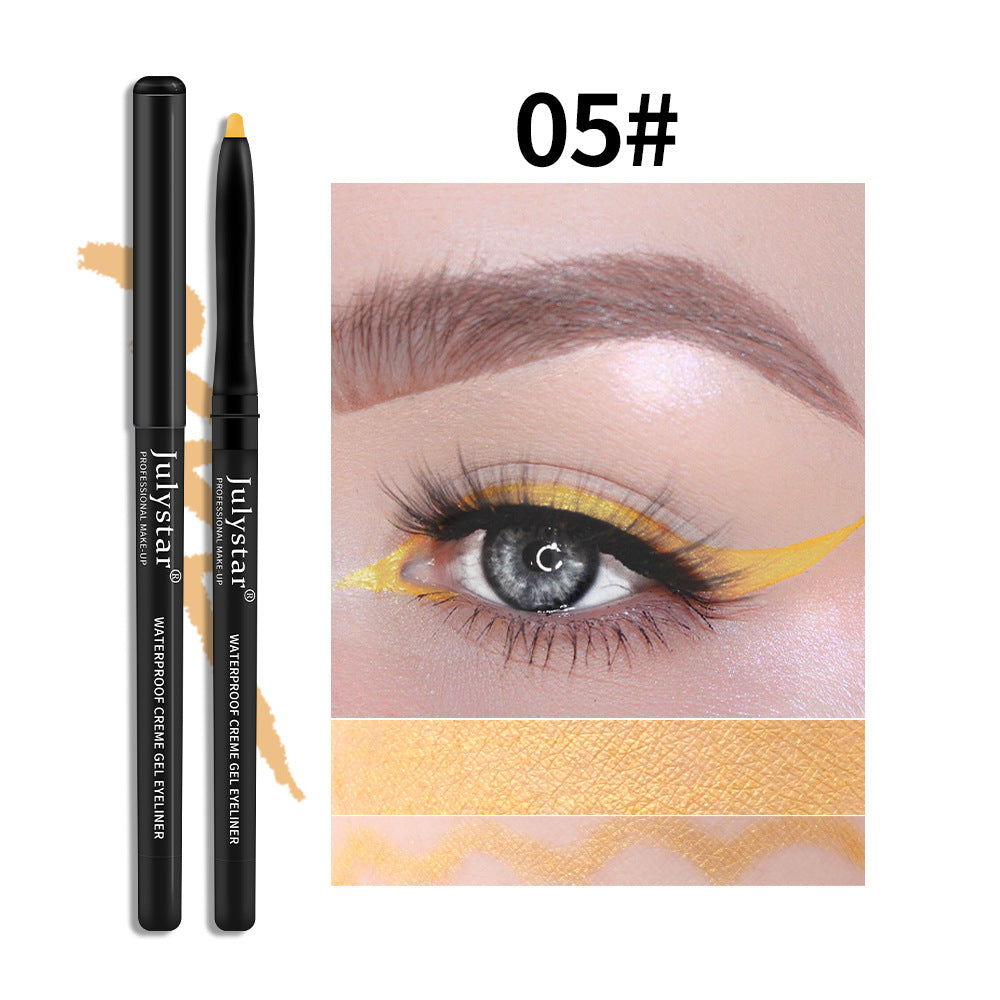 White Eyeliner Pencil Color Eyeliner Cream Not Easy To Smudge Waterproof Oil-Proof Slim Eyeliner Gel Pencil