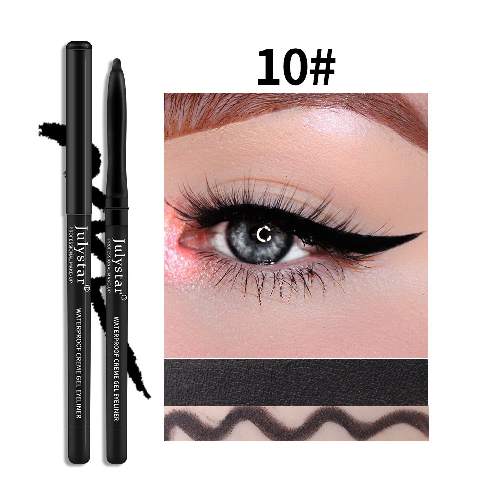 White Eyeliner Pencil Color Eyeliner Cream Not Easy To Smudge Waterproof Oil-Proof Slim Eyeliner Gel Pencil