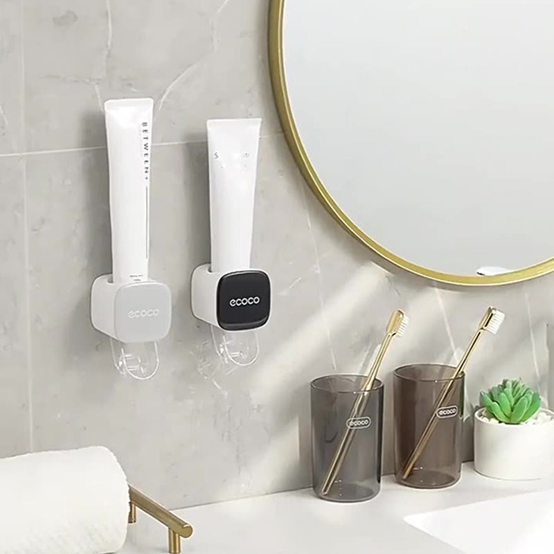 Wall - mounted Automatic Dust - proof Toothpaste Dispenser for Adults and Children - Bathroom Accessories Set