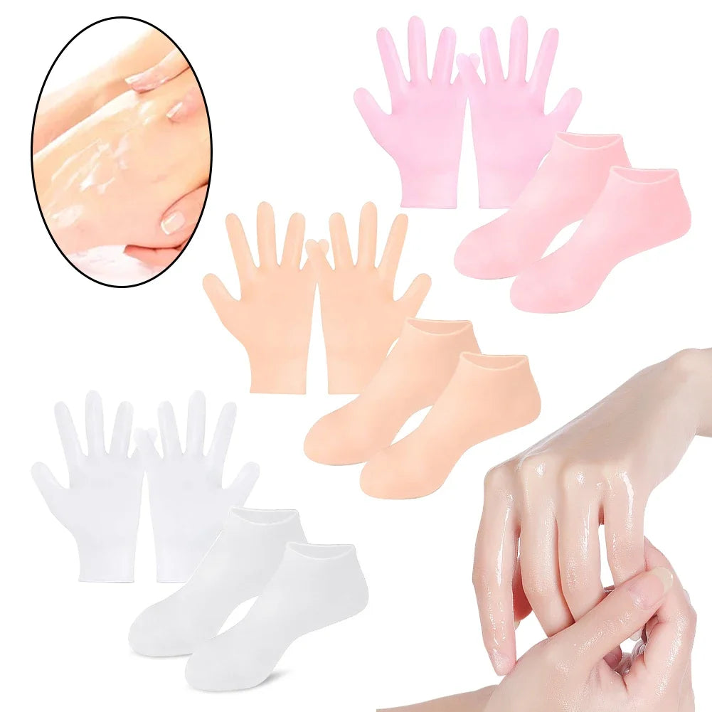 Silicone Socks Moisturizing Gel Socks Exfoliating and Preventing Dryness Spa Foot Care Tool Cracked Dead Skin Remove Protector