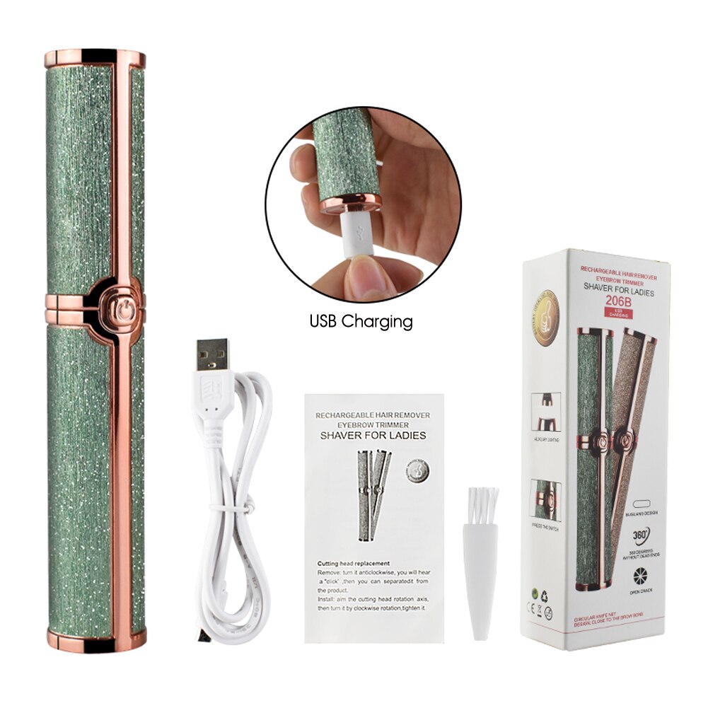 Electric Eyebrow Trimmer Epilator Painless Eye Brow Body Face Lip Shaver Razors Portable Facial Hair Remove