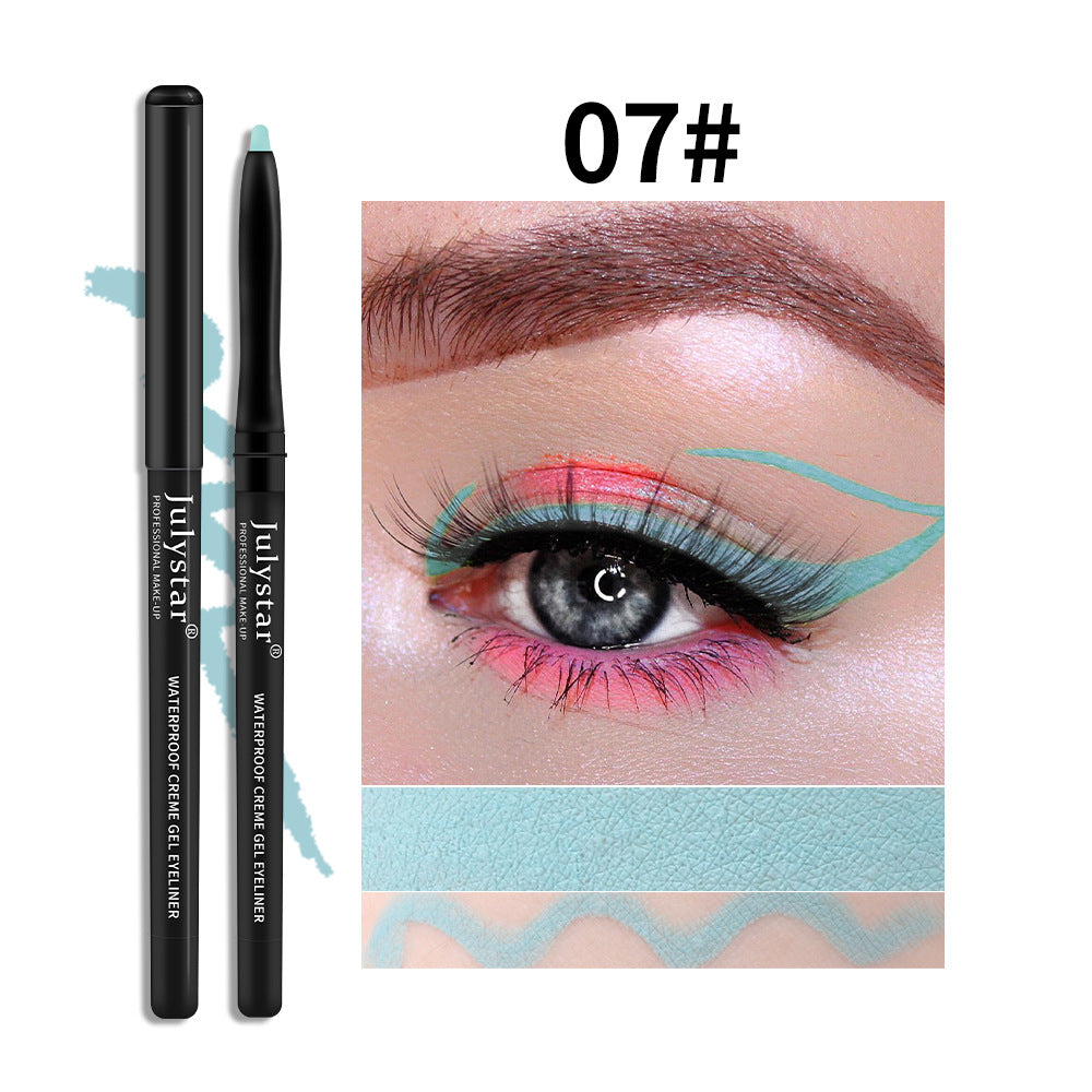 White Eyeliner Pencil Color Eyeliner Cream Not Easy To Smudge Waterproof Oil-Proof Slim Eyeliner Gel Pencil