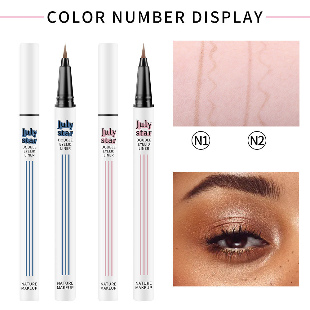 Liquid Sleeper Pen Waterproof Quick Dry Brown Non-Smudge Eyeliner Liquid Pen Eye Makeup Long Lasting Eyeliner