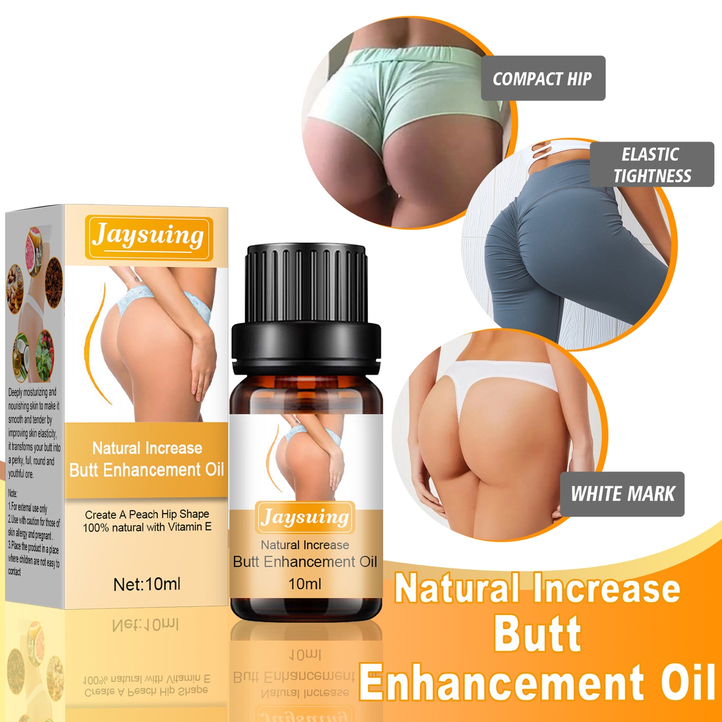 Jaysuing Butt Lift Essential Oil, Lift Massage Firming Butt Beauty Essence