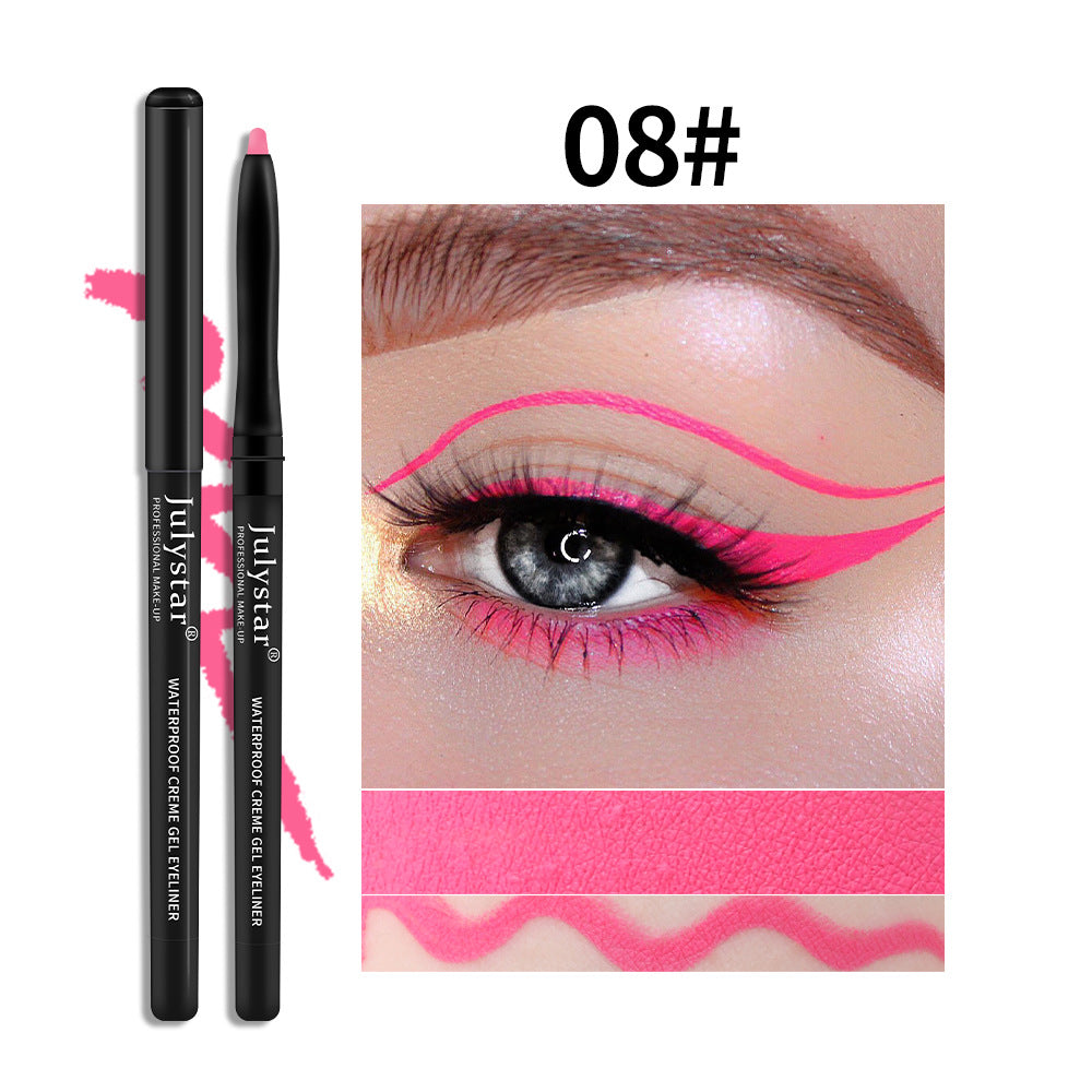 White Eyeliner Pencil Color Eyeliner Cream Not Easy To Smudge Waterproof Oil-Proof Slim Eyeliner Gel Pencil