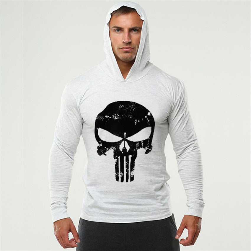 Men Bodybuilding Hoodies Sweatshirt Pullover Hip Hop Mens Clothing punisher Gyms Sportswear