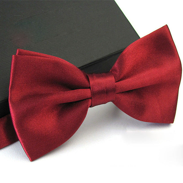 1Pc Men's Bow Tie Fashion Classic Satin Tuxedo Ties For Men Wedding Party Adjustable Bowtie Butterfly Mens Ties