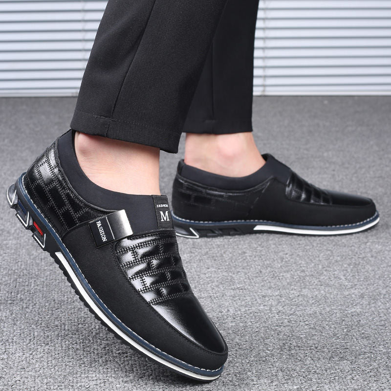 XPAY Genuine Leather Men Casual Shoes Brand 2019 Mens Loafers Moccasins Breathable Slip on Black Driving Shoes Plus Size 38-46