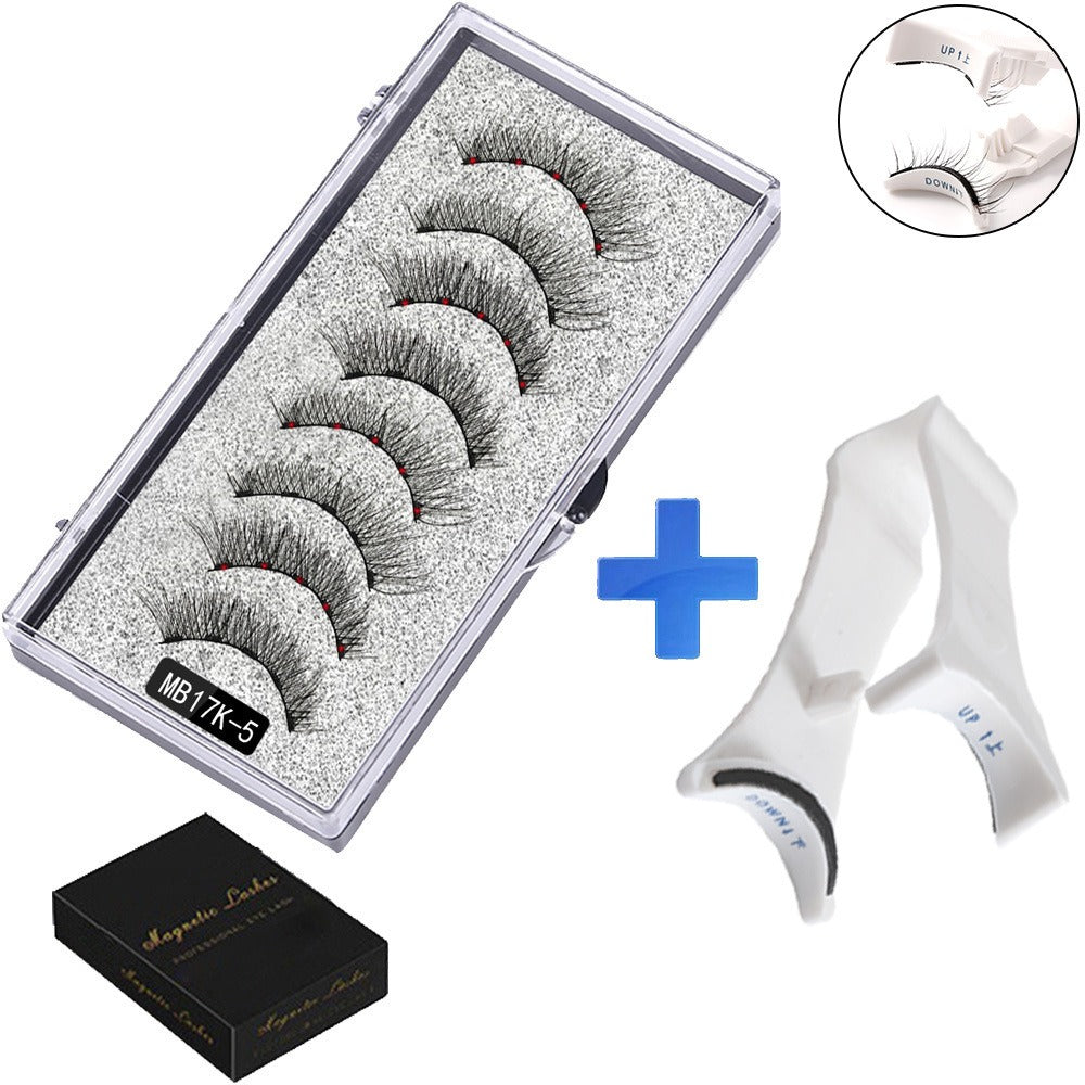 Five magnetic adhesive free magnetic eyelash clamp set for European and American thick magnetic eyelashes