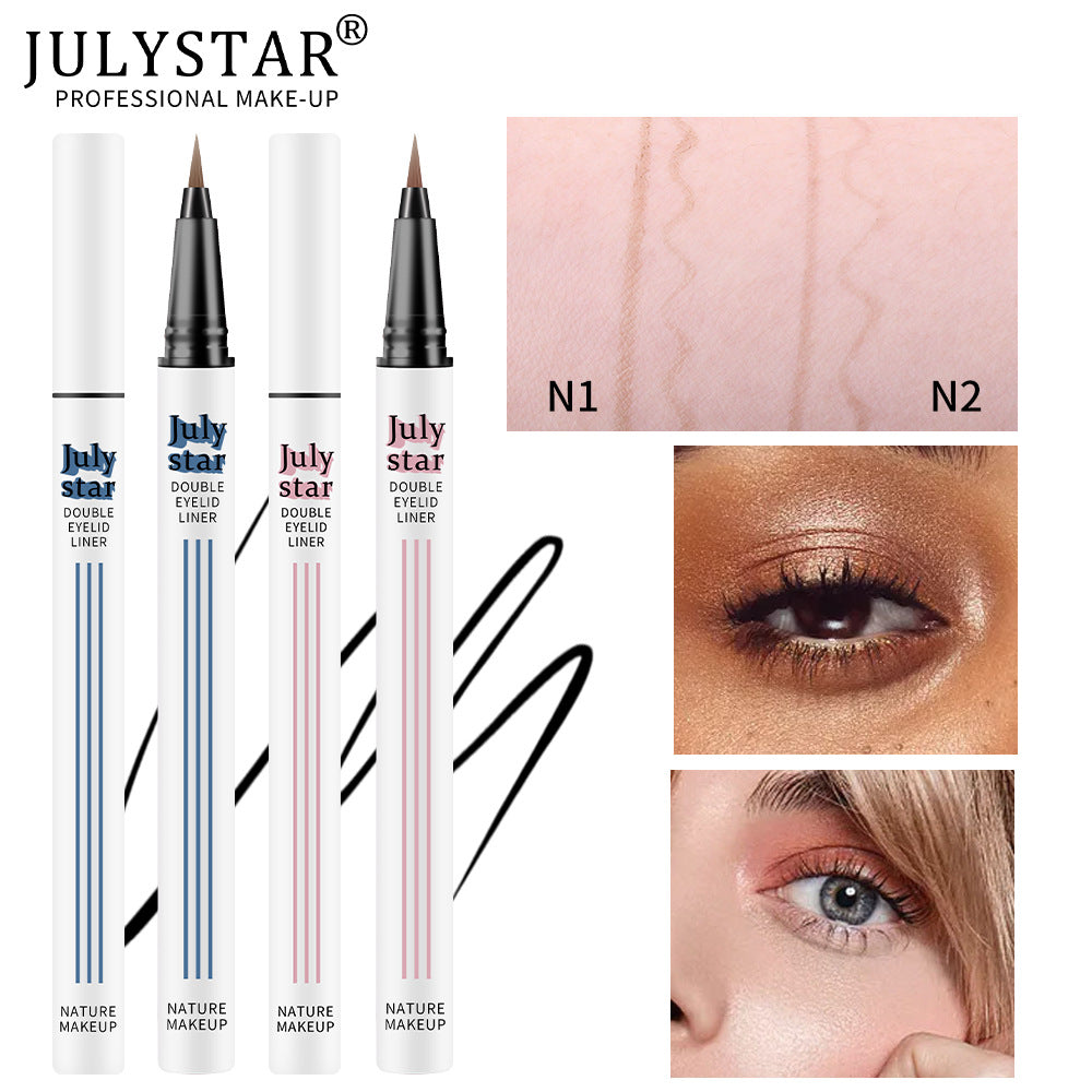 Liquid Sleeper Pen Waterproof Quick Dry Brown Non-Smudge Eyeliner Liquid Pen Eye Makeup Long Lasting Eyeliner