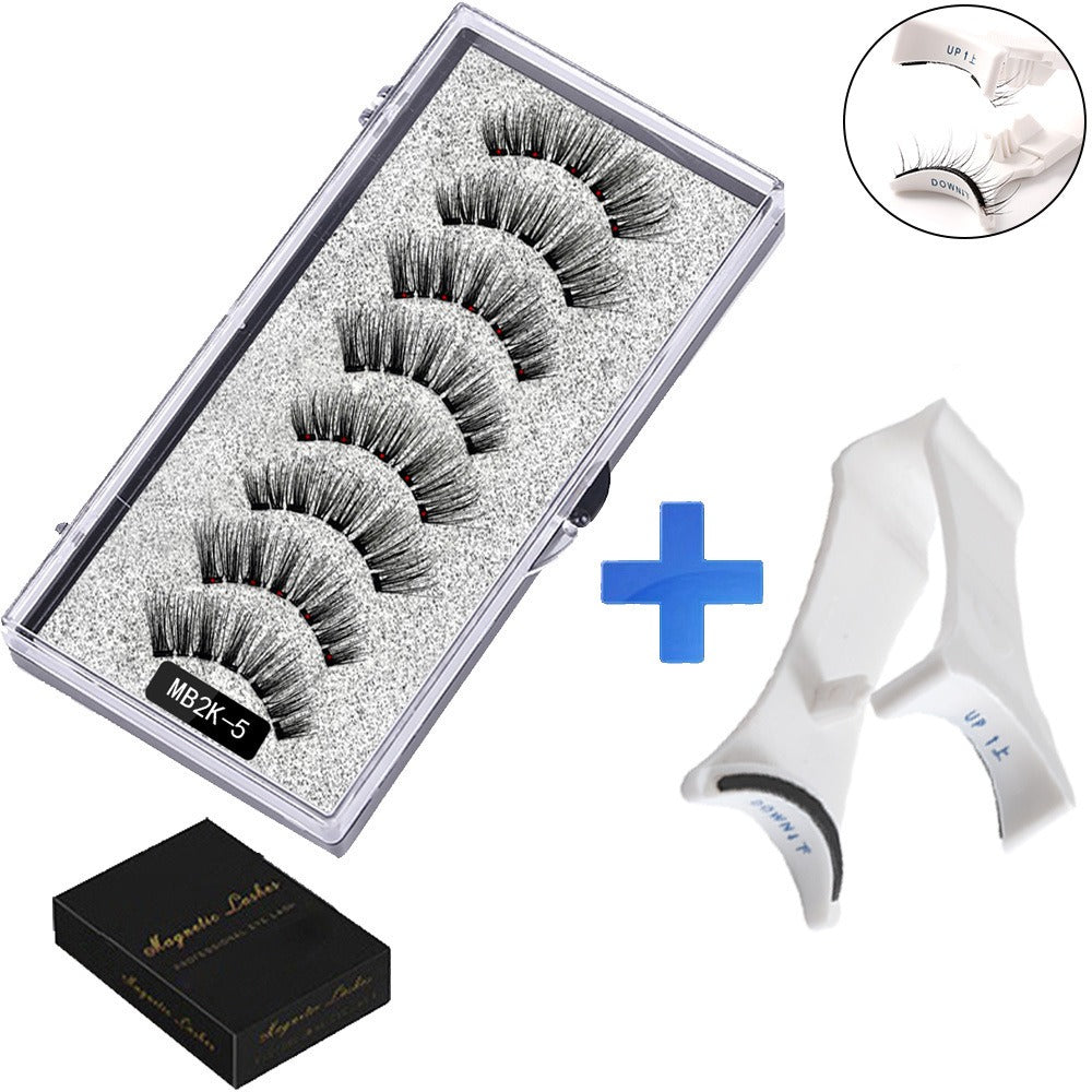 Five magnetic adhesive free magnetic eyelash clamp set for European and American thick magnetic eyelashes