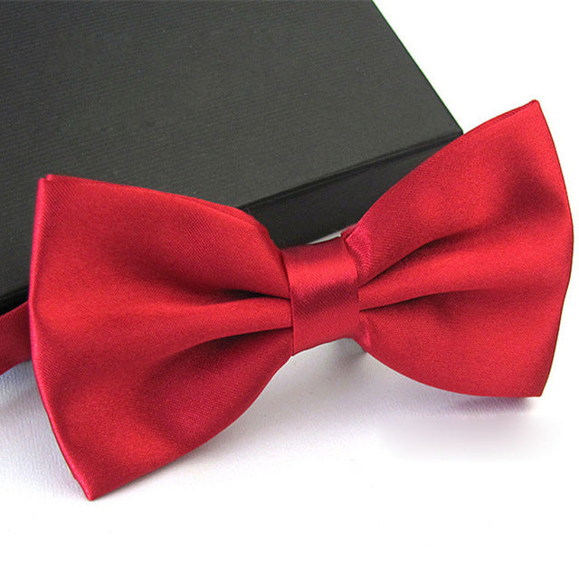 1Pc Men's Bow Tie Fashion Classic Satin Tuxedo Ties For Men Wedding Party Adjustable Bowtie Butterfly Mens Ties