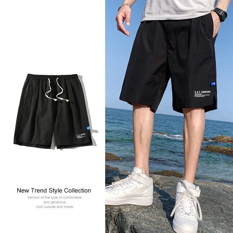 Ice Silk Shorts Mens Summer Thin Outwear Quick Drying Casual Pants Mens Five Point Trend Beach Basketball Sports Pants