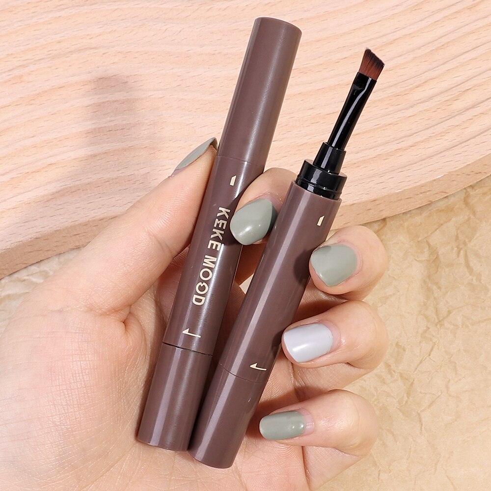 Waterproof Brown Grey Eyebrow Dyeing Cream Pencil Natural Lasting Non-smudge Setting Dye Eye Brow Pen with Brush Makeup Cosmetic