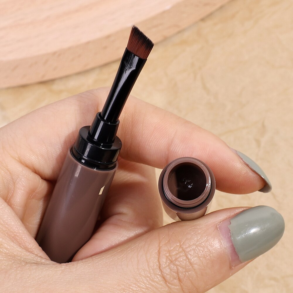 Waterproof Brown Grey Eyebrow Dyeing Cream Pencil Natural Lasting Non-smudge Setting Dye Eye Brow Pen with Brush Makeup Cosmetic