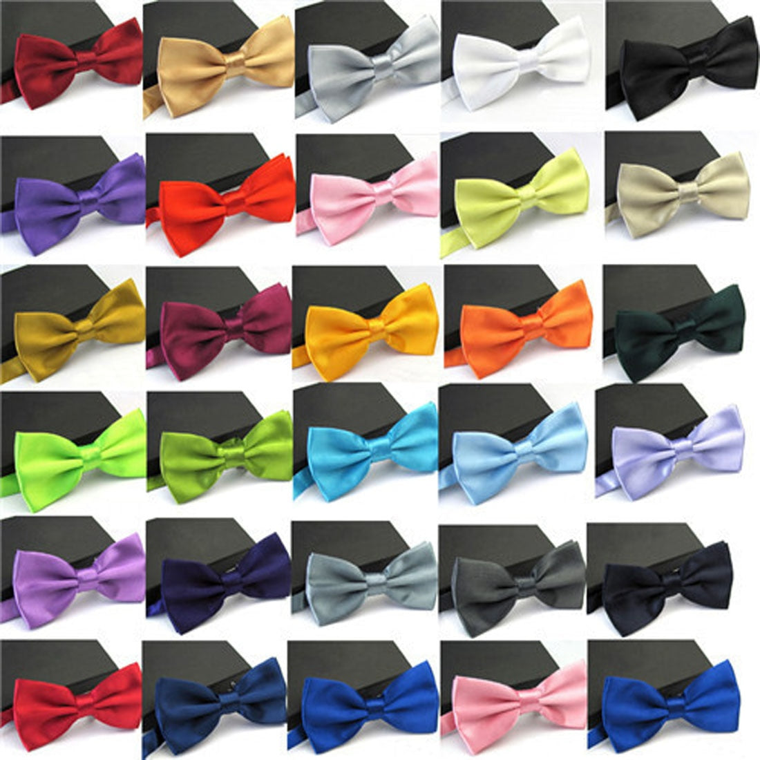 1Pc Men's Bow Tie Fashion Classic Satin Tuxedo Ties For Men Wedding Party Adjustable Bowtie Butterfly Mens Ties