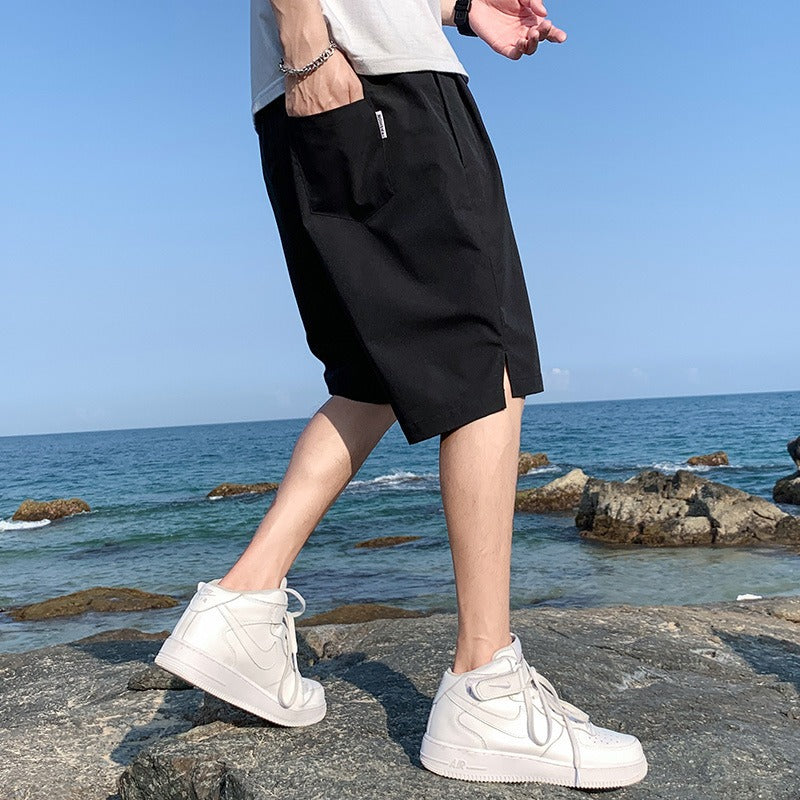 Ice Silk Shorts Mens Summer Thin Outwear Quick Drying Casual Pants Mens Five Point Trend Beach Basketball Sports Pants