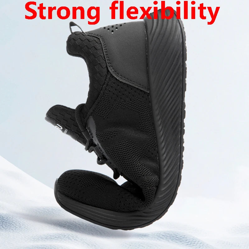 Steel Toe Safety Men Work Shoes Summer Fashion Breathable Slip On Boots Casual Mens Shoe Puncture Proof Safe Work